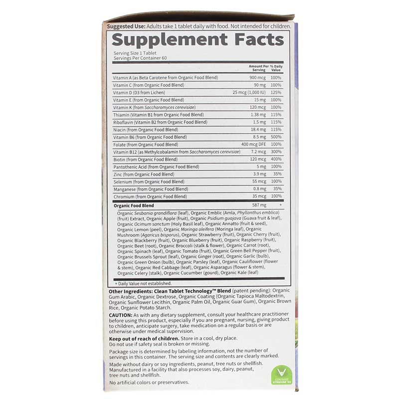 Men's Once Daily Whole Food Multivitamin, 60 Veg Tablets | Чоловічий одноразовий мультивітамін із цільних харчових продуктів, 60 Вегетаріанський таблеток