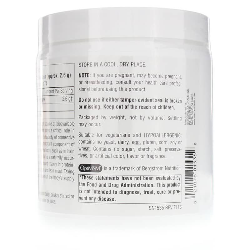 MSM Powder, 16 Oz | Порошок МСМ, 16 унций