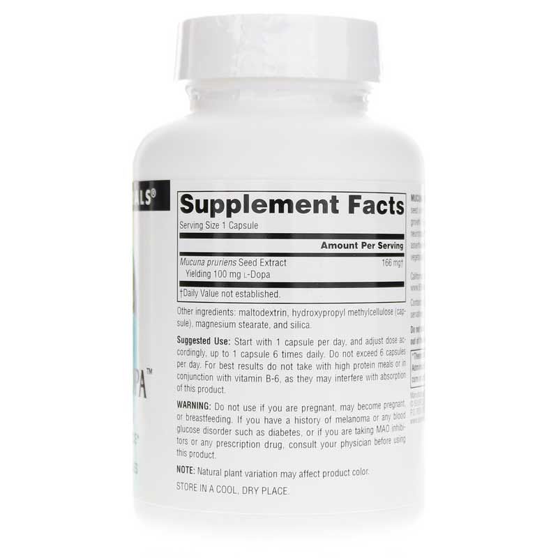 Mucuna Dopa 100 Mg, Source Naturals, 120 Veg Capsules | Мукуна допа 100 мг, source naturals, 120 вегетеріанських капсул