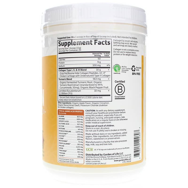 Multi-Sourced Collagen Turmeric Powder, Apple Cinnamon | Порошок куркумы с коллагеном из нескольких источников, Яблочная корица
