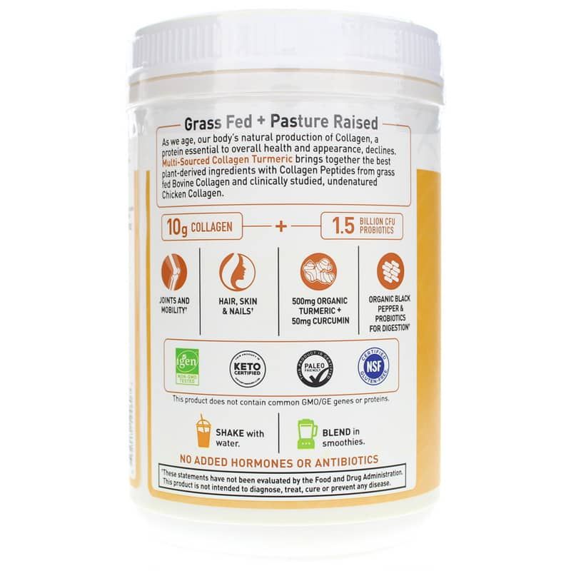 Multi-Sourced Collagen Turmeric Powder, Apple Cinnamon | Порошок куркумы с коллагеном из нескольких источников, Яблочная корица