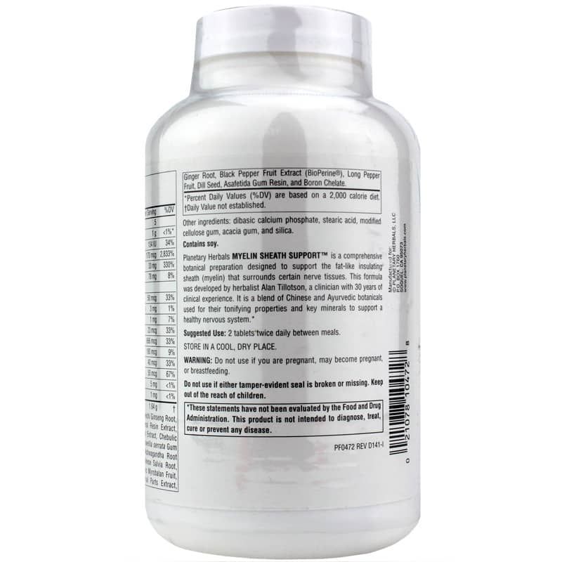 Myelin Sheath Support 820 Mg, 180 Tablets | Поддержка миелиновой оболочки 820 мг, 180 таблеток