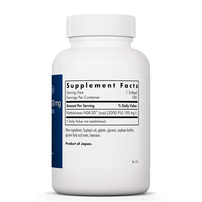 Nattokinase 100 Mg, 180 Softgels | Наттокиназа 100 мг, 180 гелевых капсул