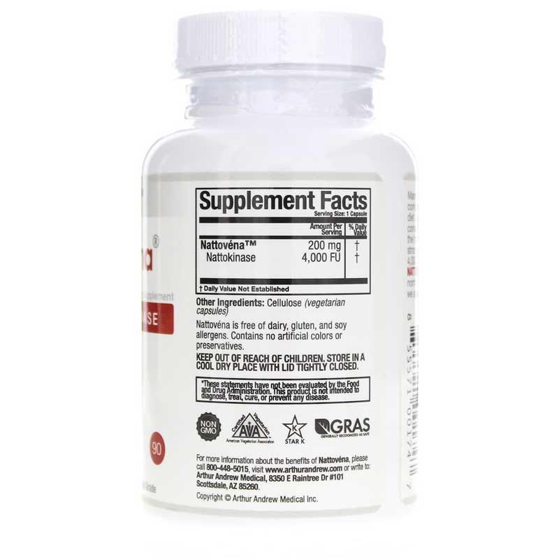Nattovena Pure Nattokinase, 90 Capsules | Наттовена чистая наттокиназа, 90 капсул