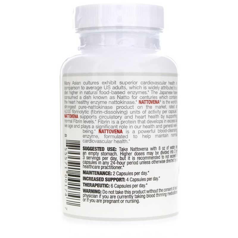 Nattovena Pure Nattokinase, 90 Capsules | Наттовена чистая наттокиназа, 90 капсул