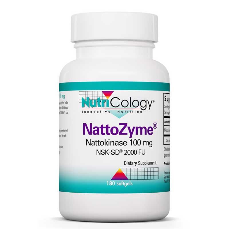 NattoZyme Nattokinase 100 Mg, Nutricology, 180 Softgels | NattoZyme наттокіназа 100 мг, нутриціологія, 180 гелевих капсул