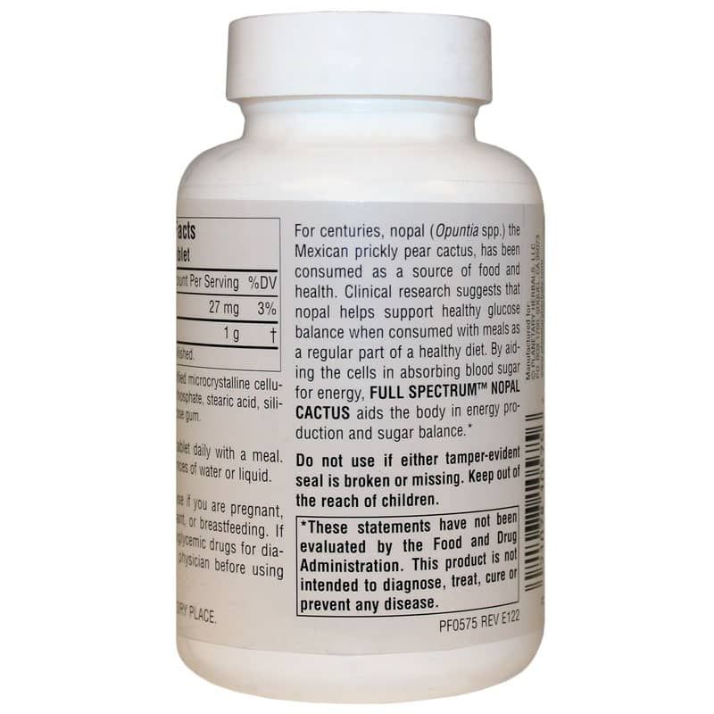 Nopal Cactus 1000 Mg Full Spectrum, 60 Tablets | Кактус нопала 1000 мг полный спектр, 60 таблеток