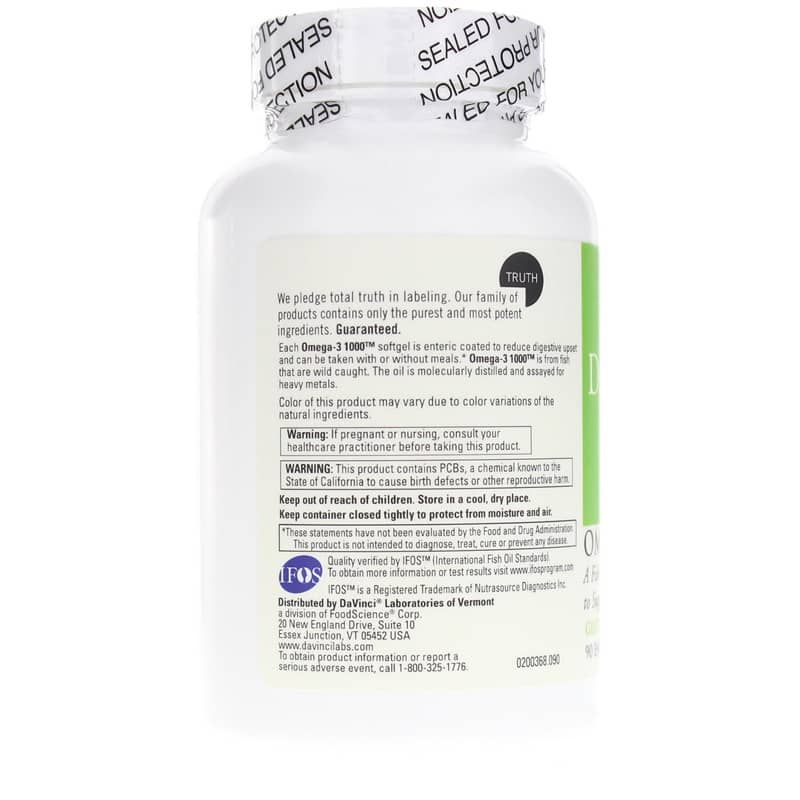 Omega-3 1000, 90 Enteric Coated Softgels | Омега-3 1000, 90 Энтеральное покрытие гелевых капсул