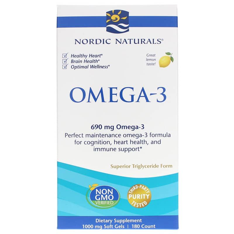 Omega-3 Lemon Softgels, 180 Softgels | Омега-3 лимон софтгелі, 180 гелевих капсул