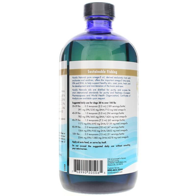 Omega-3 Pet Liquid Large to Very Large Dogs | Омега-3 жидкость для домашних животных для крупных и очень крупных собак