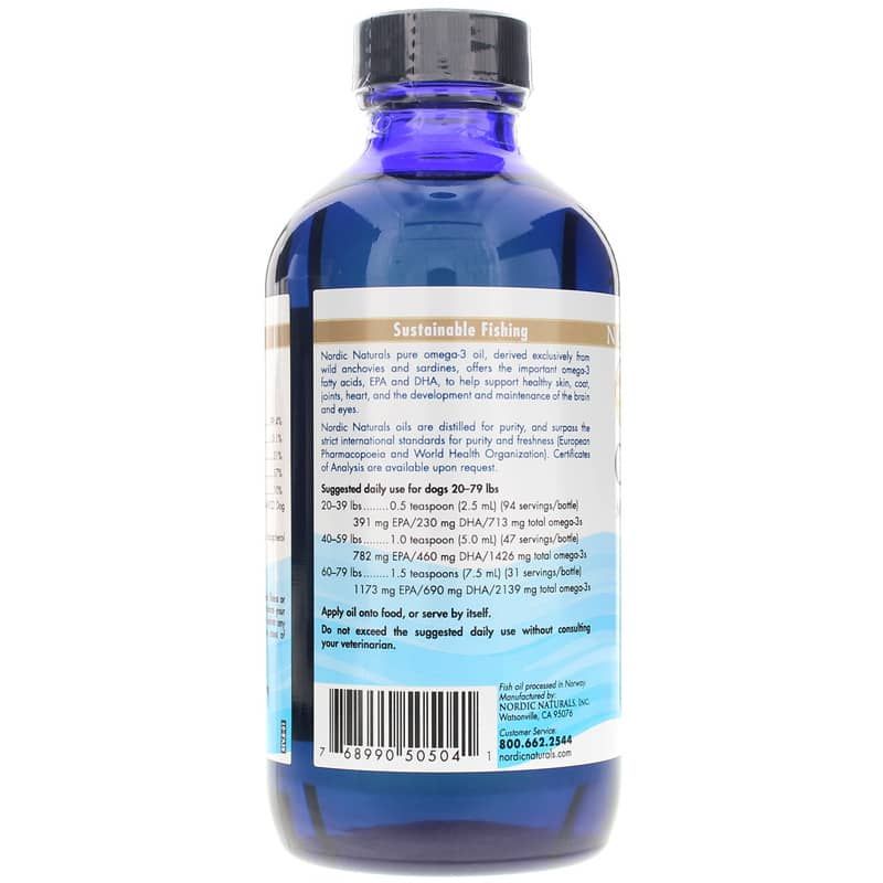 Omega-3 Pet Liquid Medium to Large Dogs | Омега-3 рідина для домашніх тварин для середніх і великих собак