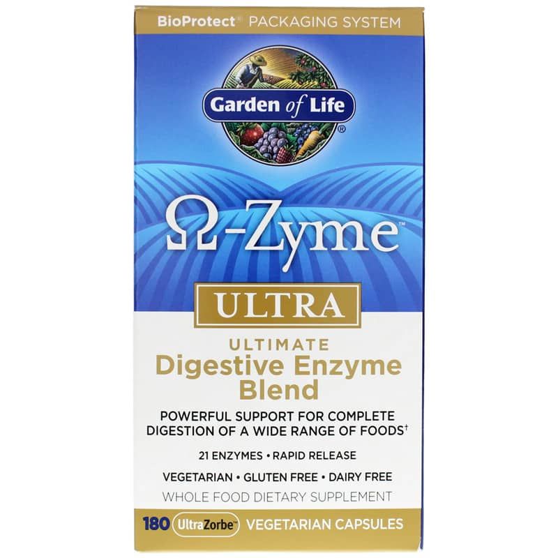 Omega-Zyme Ultra Digestive Enzyme Blend, 180 Veg Capsules | Суміш травних ферментів омега-зим ультра, 180 вегетеріанських капсул