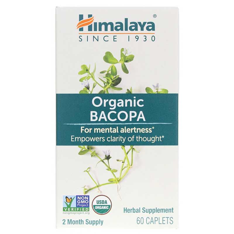 Organic Bacopa, 60 Caplets | Органическая бакопа, 60 капсул