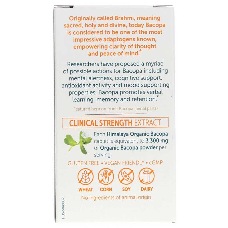 Organic Bacopa, 60 Caplets | Органическая бакопа, 60 капсул