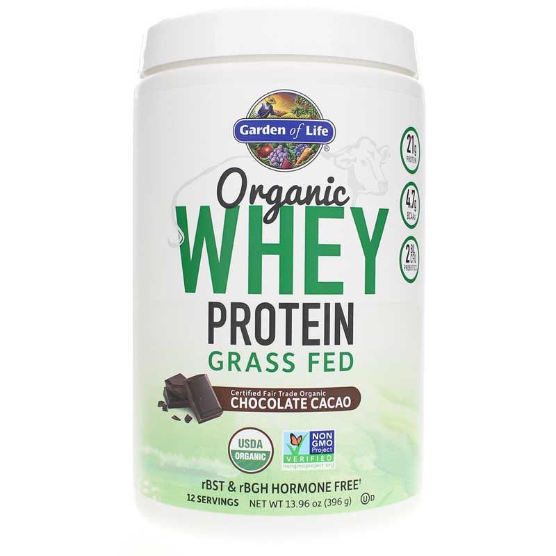 Organic Grass Fed Whey Protein, Chocolate, 13.96 Oz | Органический сывороточный протеин травяного откорма, Шоколад, 13,96 унции
