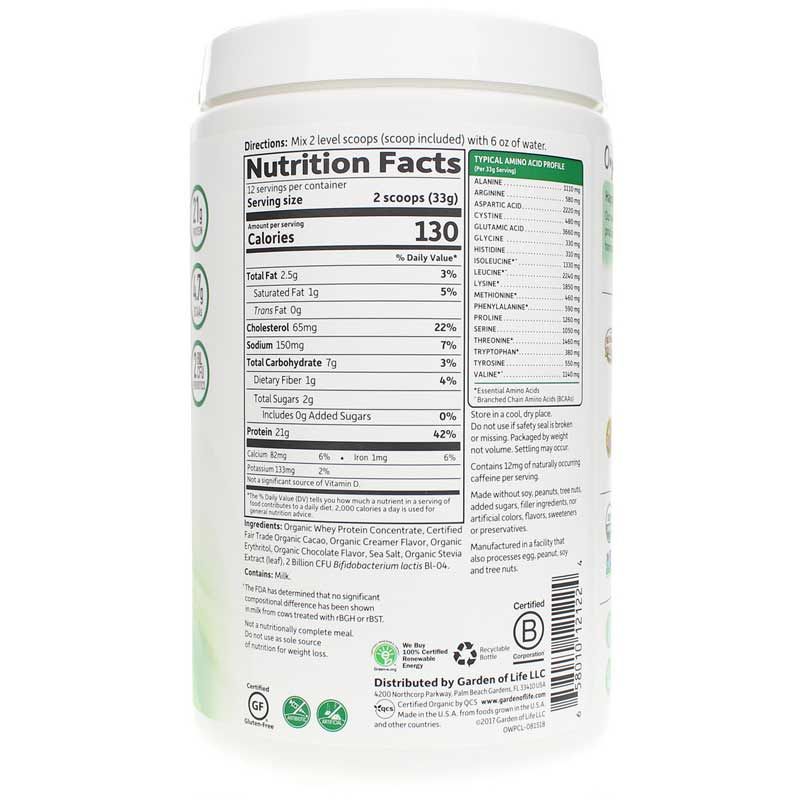Organic Grass Fed Whey Protein, Chocolate, 13.96 Oz | Органический сывороточный протеин травяного откорма, Шоколад, 13,96 унции