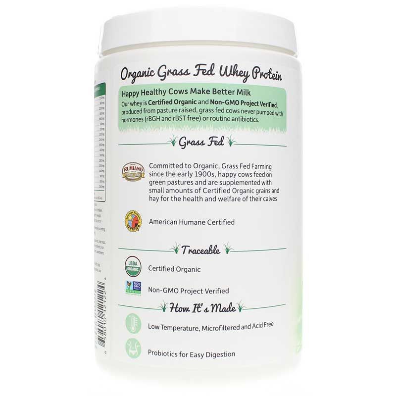 Organic Grass Fed Whey Protein, Chocolate, 13.96 Oz | Органический сывороточный протеин травяного откорма, Шоколад, 13,96 унции