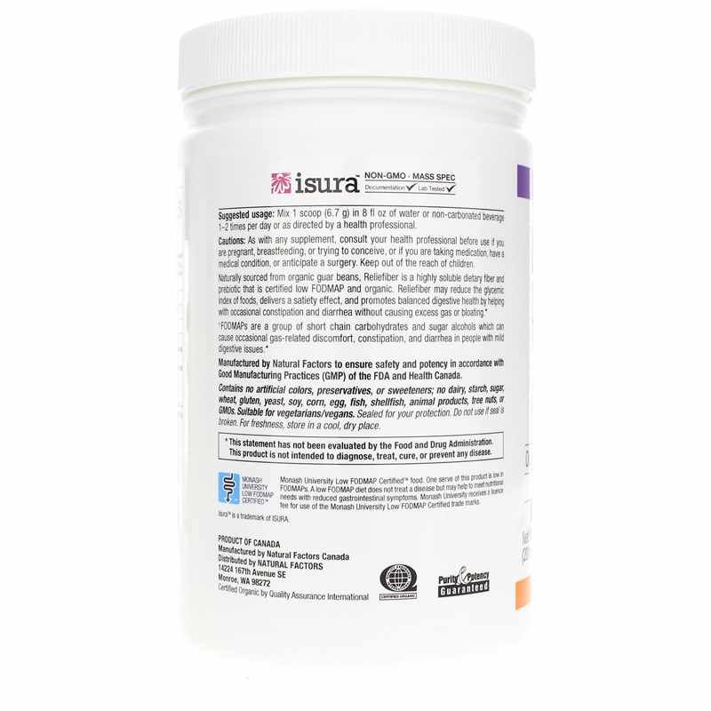 Organic Low FODMAP Reliefiber, Tropical | Органічний рельєф із низьким вмістом FODMAP, Тропічний