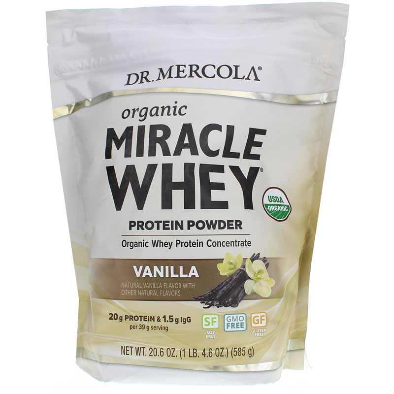 Organic Miracle Whey Protein, Vanilla | Органический чудодейственный сывороточный протеин, Ваниль