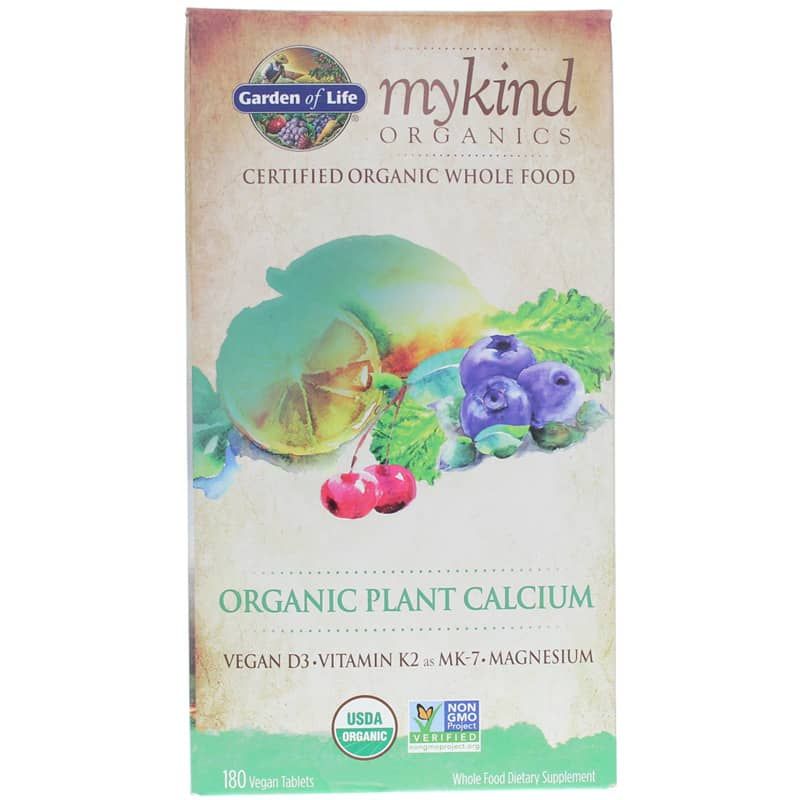 Organic Plant Calcium with Vegan D3, 180 Veg Tablets | Органічний рослинний кальцій із веганським D3, 180 Вег таблеток