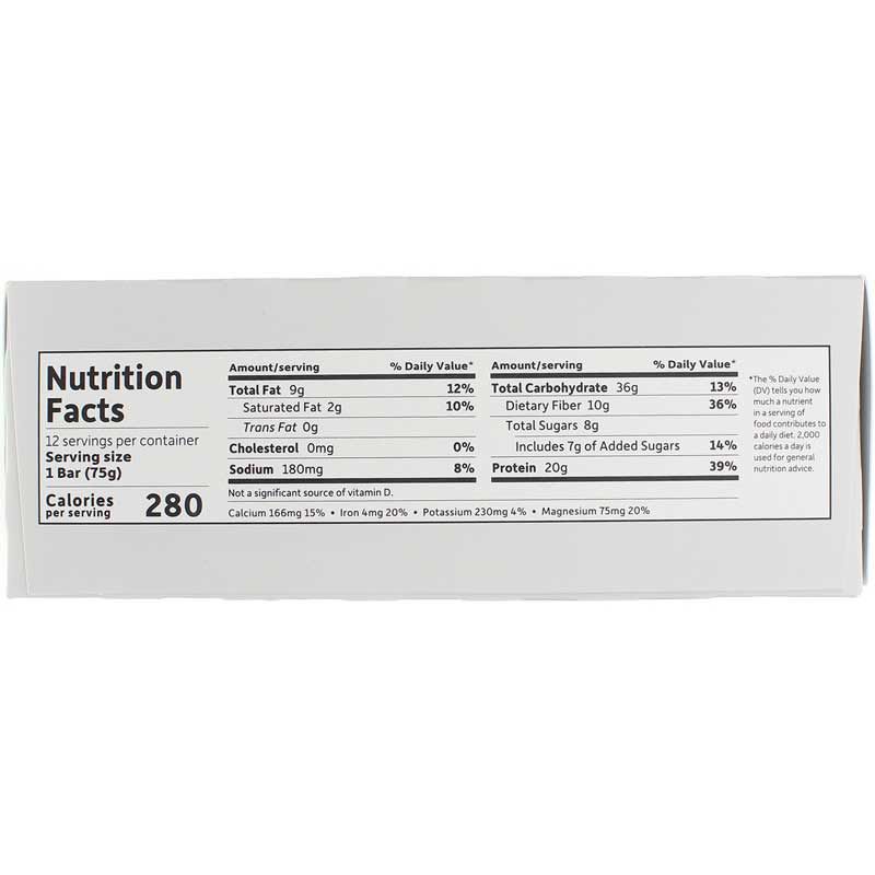 Organic Plant-Based Performance Protein Bar, Chocolate Fudge, 12 Bars | Органічний протеїновий батончик на рослинній основі, Шоколадна помадка, 12 Барс