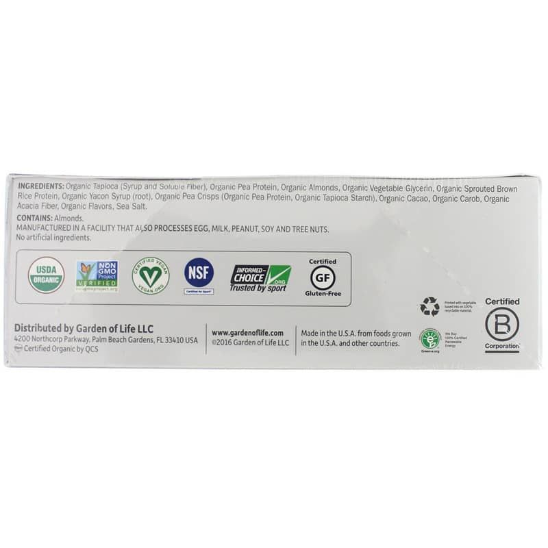 Organic Plant-Based Performance Protein Bar, Chocolate Mint, 12 Bars | Органічний протеїновий батончик на рослинній основі, Шоколадна м'ята, 12 Барс