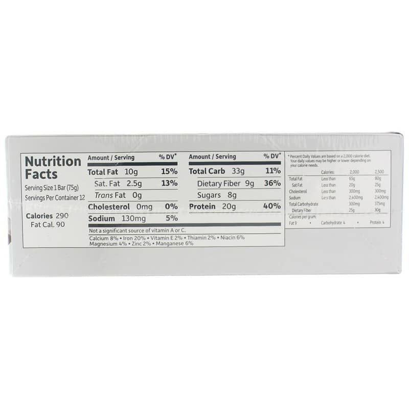 Organic Plant-Based Performance Protein Bar, Peanut Butter Chocolate, 12 Bars | Органічний протеїновий батончик на рослинній основі, Шоколад з арахісовим маслом, 12 Барс