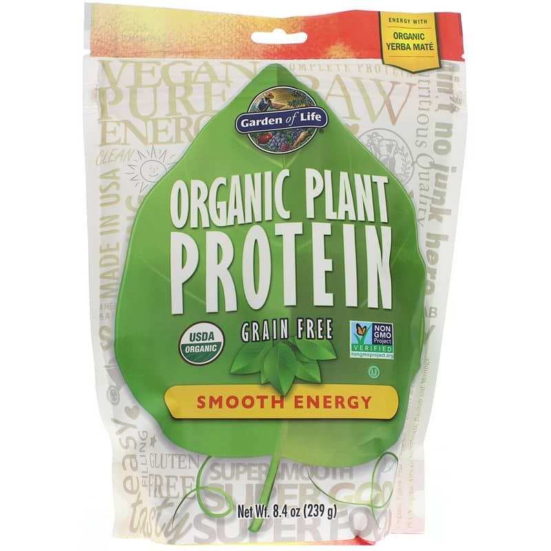 Organic Plant Protein, Smooth Energy | Органічний рослинний білок, Плавна енергія