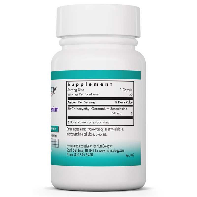 Organo-Germanium Ge-132, 50 Veg Capsules, Nutricology | Органогерманій ge-132, 50 рослинних капсул, nutricology
