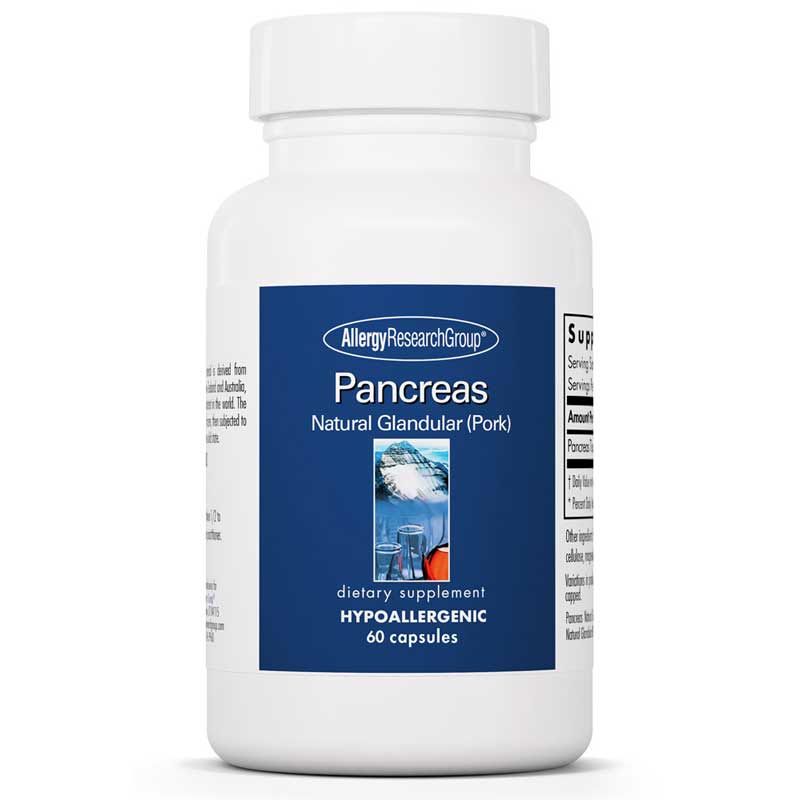 Pancreas Natural Glandular Pork, 60 Veg Capsules | Підшлункова залоза натуральна заліза заліза свиняча, 60 вегетеріанських капсул