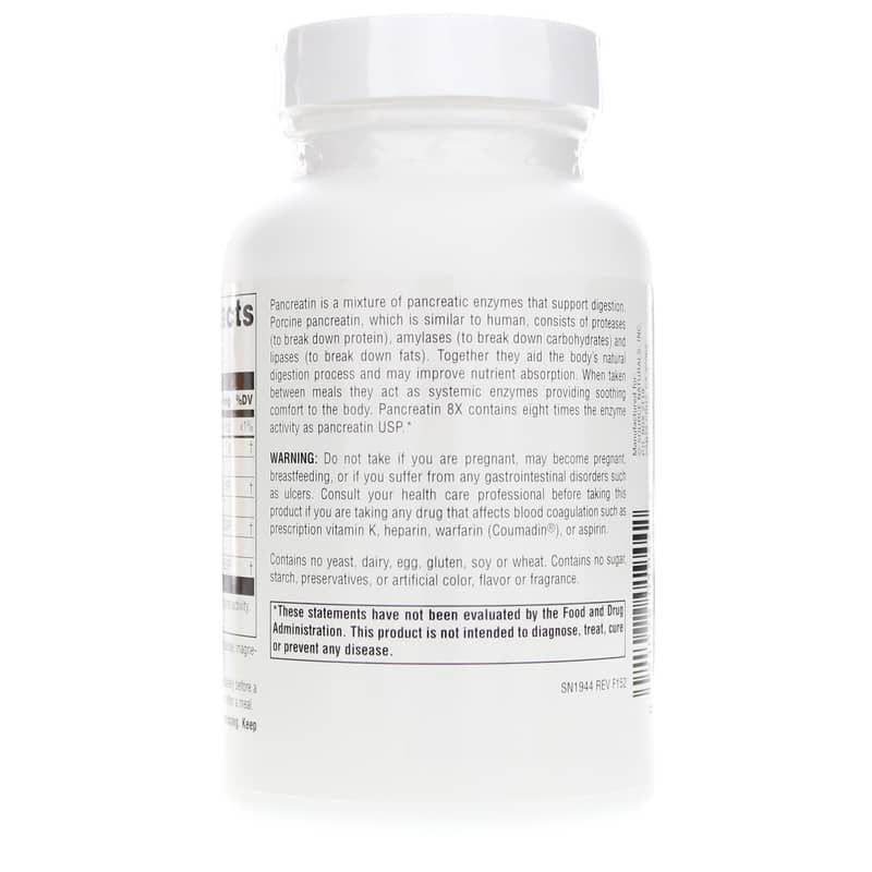 Pancreatin 8X 500 Mg, 100 Capsules | Панкреатин 8X 500 мг, 100 капсул