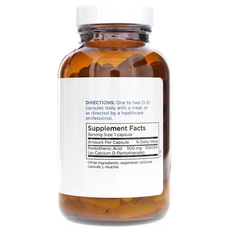 Pantothenic Acid 500 Mg, 120 Capsules | Пантотеновая кислота 500 мг, 120 капсул