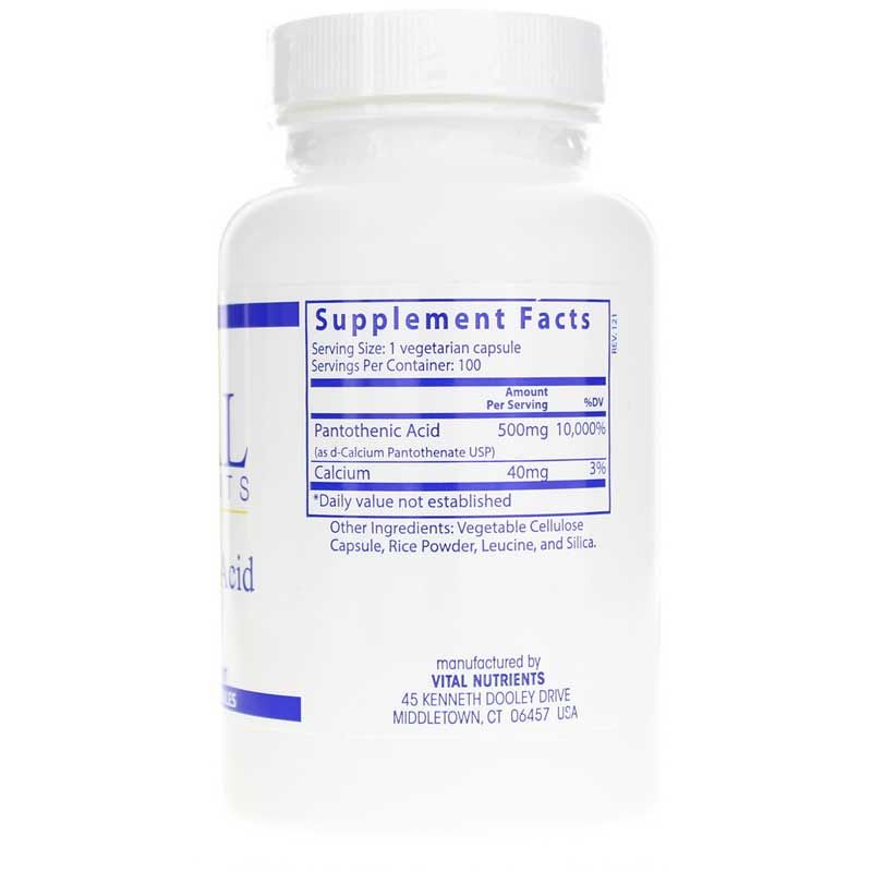 Pantothenic Acid 500 Mg | Пантотенова кислота 500 мг