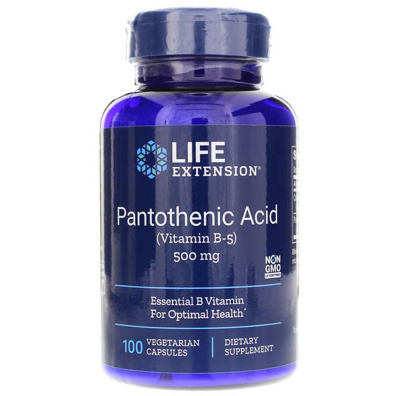 Pantothenic Acid (Vitamin B5) 500 Mg | Пантотенова кислота (вітамін В5) 500 мг