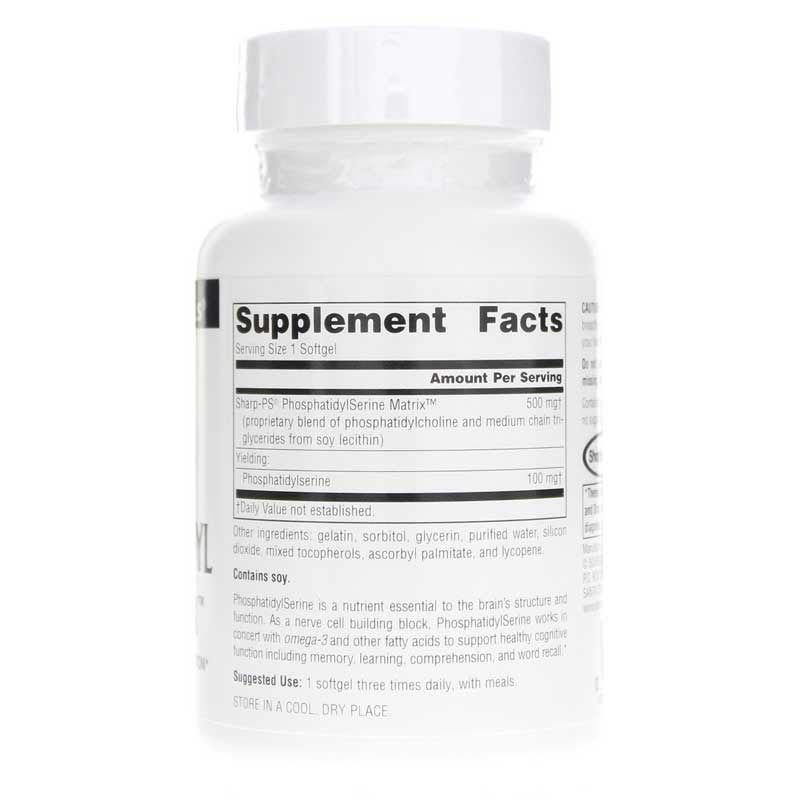 Phosphatidyl Serine Matrix 500 Mg, 60 Softgels | Фосфатидилсерин матрикс 500 мг, 60 гелевых капсул