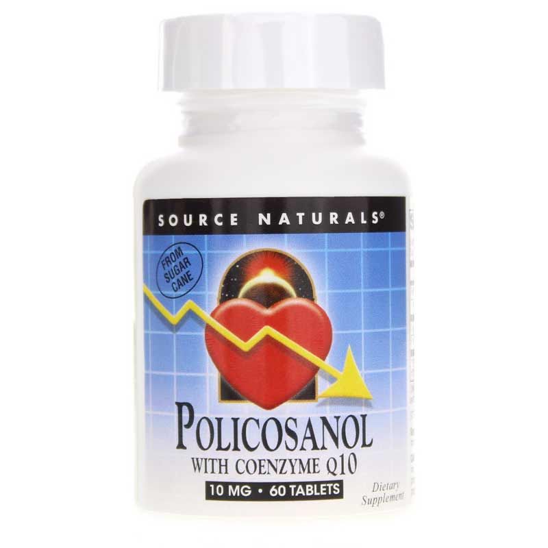 Policosanol with Coenzyme Q10, 60 Tablets | Поликозанол с коэнзимом Q10, 60 таблеток