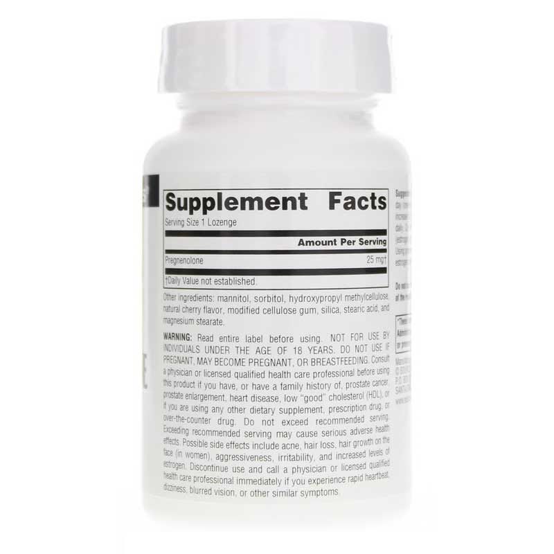 Pregnenolone 25 Mg Cherry Lozenges, 120 Lozenges | Прегненолон 25 мг вишневые пастилки, 120 ландышей