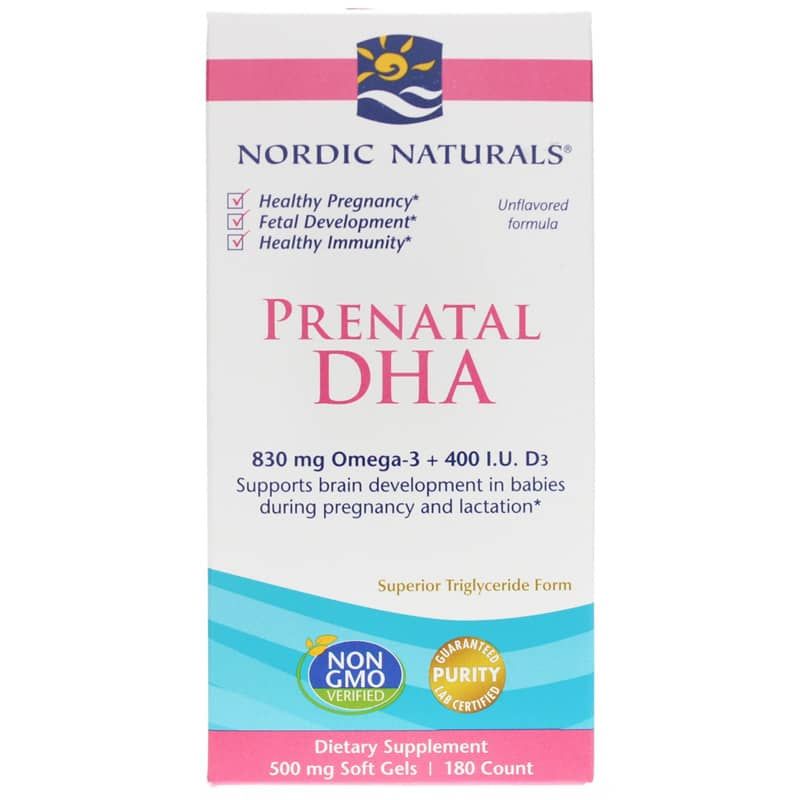 Prenatal DHA, 180 Softgels | Пренатальная ДГК, 180 гелевых капсул