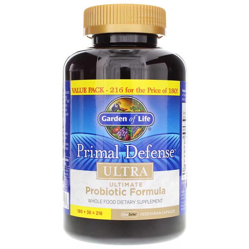 Primal Defense Ultra Ultimate Probiotic Formula, 216 Veg Capsules | Пробіотична формула primal defense ultra ultimate primal defense ultra ultimate, 216 вегетеріанських капсул