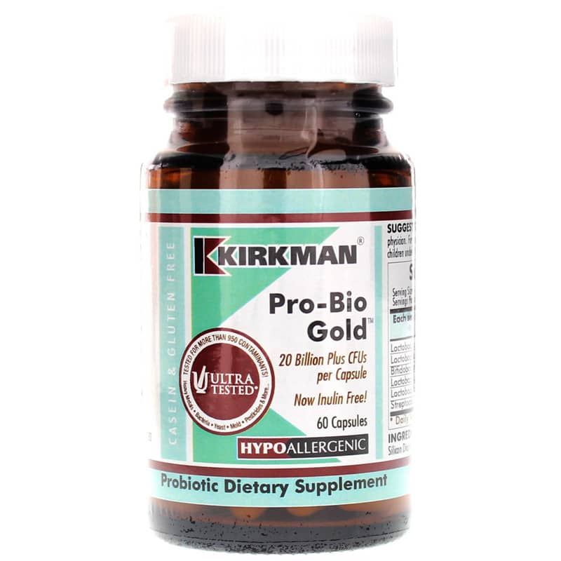 Pro-Bio Gold 20 Billion CFU Probiotic Capsules, 60 Capsules | Пробиотические капсулы pro-bio gold 20 миллиардов КОЕ, 60 капсул