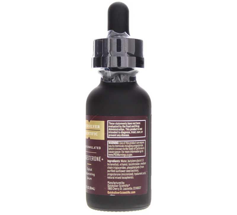 Progesterone+ Topical Replenishing Serum Nanoformulated, 1 Oz | Прогестерон+ наноформульована сироватка для місцевого застосування, 1 унція