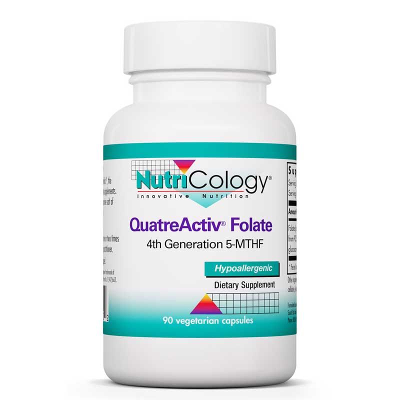QuatreActiv Folate, 90 Veg Capsules, Nutricology | Фолат QuatreActiv, 90 вег-капсул, nutricology