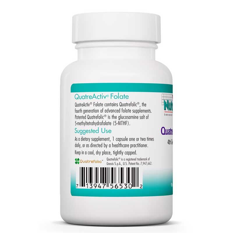 QuatreActiv Folate, 90 Veg Capsules, Nutricology | Фолат QuatreActiv, 90 вег-капсул, nutricology
