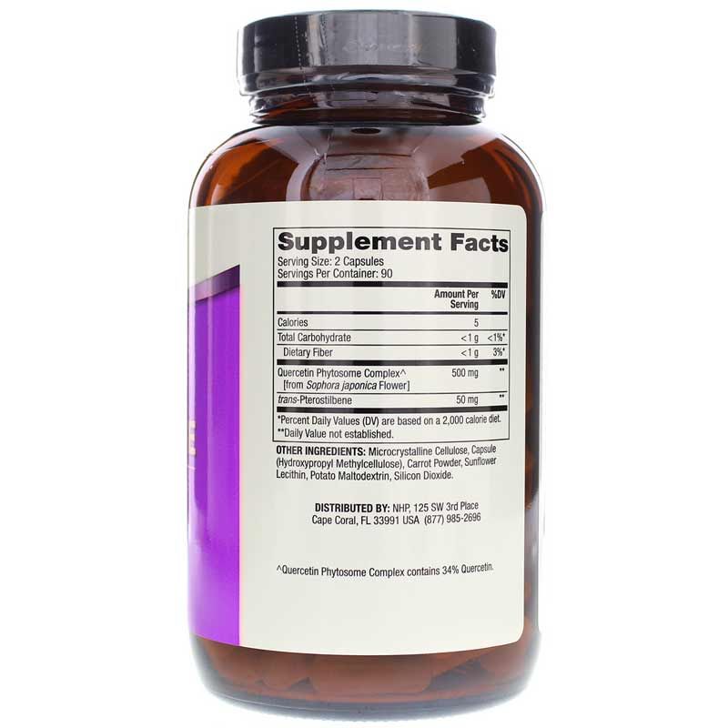 Quercetin &amp; Pterostilbene Advanced, 180 Capsules | Кверцетин и птеростильбен в усовершенствованном виде, 180 капсул