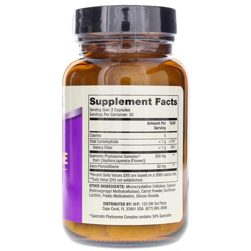 Quercetin &amp; Pterostilbene Advanced, 60 Capsules | Кверцетин и птеростильбен в усовершенствованном виде, 60 капсул