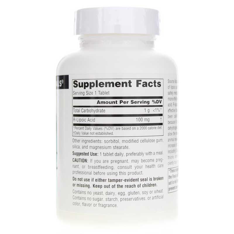 R-Lipoic Acid 100 Mg, 120 Tablets | R-липоевая кислота 100 мг, 120 таблеток
