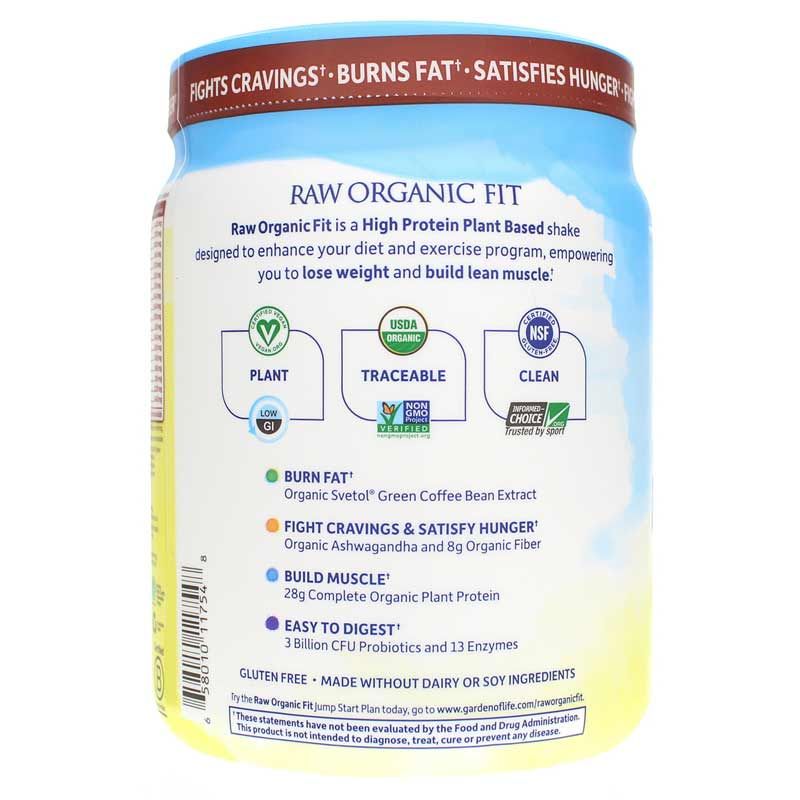 Raw Organic Fit High Protein for Weight Loss, Coffee, 16.4 Oz | Сырой органический фит с высоким содержанием белка для снижения веса, Кофе, 16,4 унции