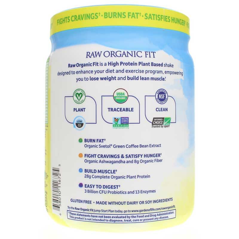 Raw Organic Fit High Protein for Weight Loss, Original, 15.69 Oz | Сырой органический фит с высоким содержанием белка для снижения веса, Оригинал, 15,69 унции