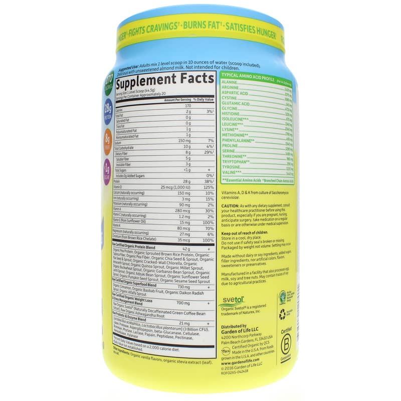 Raw Organic Fit High Protein for Weight Loss, Original, 31.39 Oz | Сырой органический фит с высоким содержанием белка для снижения веса, Оригинал, 31,39 унции