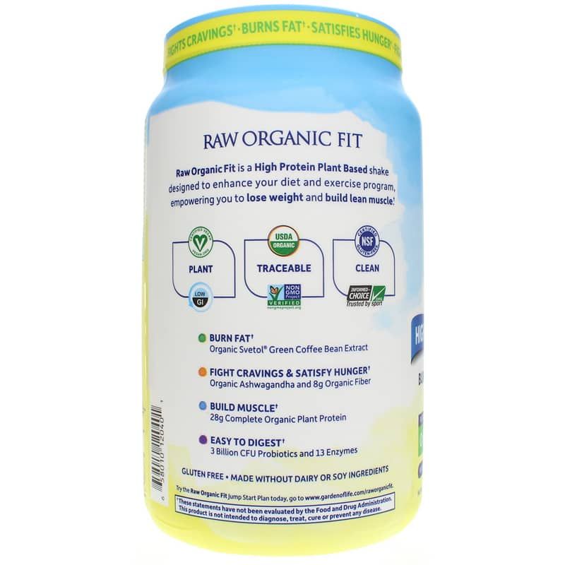 Raw Organic Fit High Protein for Weight Loss, Original, 31.39 Oz | Сырой органический фит с высоким содержанием белка для снижения веса, Оригинал, 31,39 унции